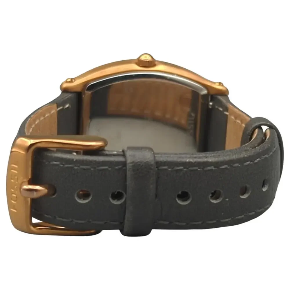 Fossil Women's Watch 28MM Gold Case Gray Dial Ash Gray Leather Strap‎ ES3056